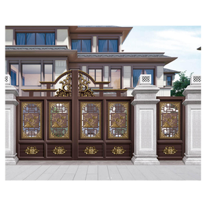 중국에서 만든 레트로 스타일 농장 사원 레이저 컷 주요 전기 슬라이딩 게이트 라이트 힌지 래치 디자인 파키스탄 - Product Image 6