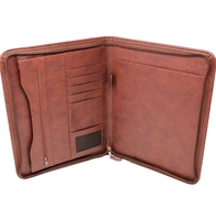 Professionnel exécutif PU cuir A4 CV portefeuille Padfolio organisateur 60 feuilles couverture rigide avec couverture en PVC reliure à feuilles mobiles