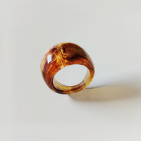 Amiee Jewelry Fashion Chunky Rings Bagues colorées pour femmes Bagues en résine Bijoux