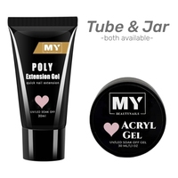 MyBeautyNails vente en gros, acrylique, Gel dur, Nude, paillettes, Kit d'ongles professionnel, Poly Gel, Kit d'extension, Poly Gel