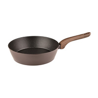 Poêle à frire profonde en aluminium forgé antiadhésive avec couvercle, fond large, poêle à frire et sauteuse, marmite à soupe, compatible induction, sans PFOA