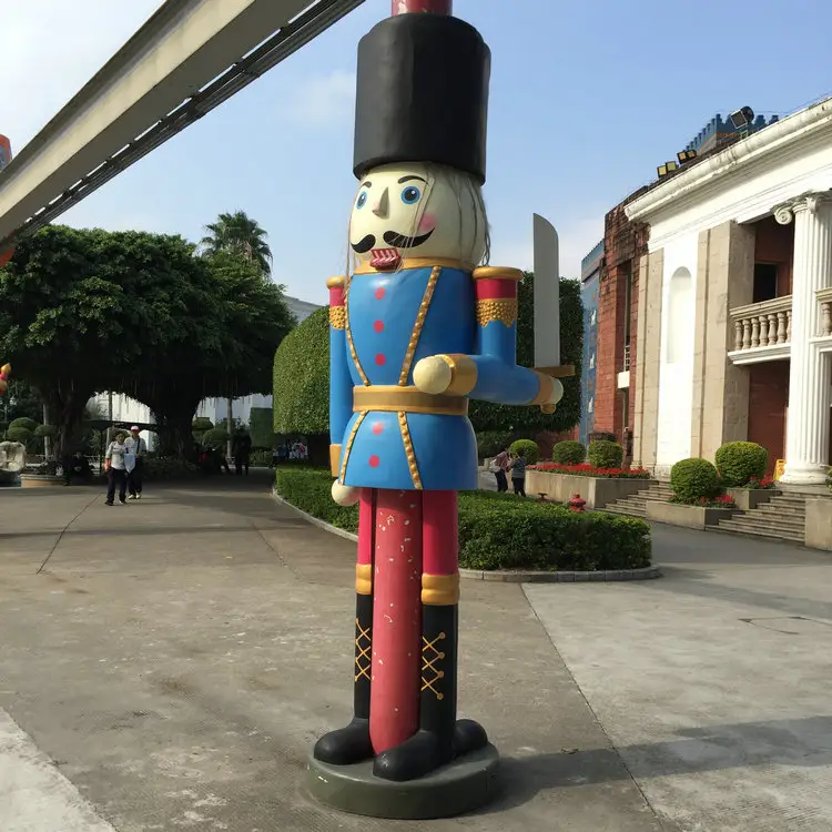 Outdoor Christmas decoration fiberglass soldier character