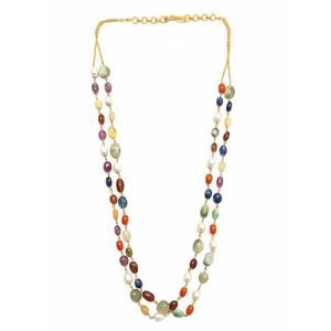 Collier ras du cou bohème coloré en pierres naturelles de jade avec perles et breloques pour femme, vente en gros - Product Image 1