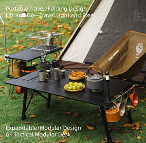 Multifunctional Folding <b>Table</b> <b>Adjustable</b> <b>Leg</b> Height Multiple Partition Camping Outdoor Bbq Storage <b>Table</b> - Product Image 4