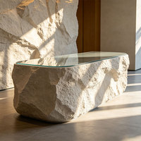Meuble commercial personnalisé Q505, comptoir de réception spécial, table incurvée organique, comptoir de service, poste de travail sculptural