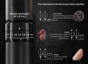 เครื่องสัก RCA แบบไร้สายและ RCA ระดับพรีเมี่ยม2-in-1 acepen 2 by <span class=keywords><strong>ouo</strong></span> พร้อมจังหวะที่สามารถปรับได้2.4- 4.2มม. หลากสี - Product Image 3