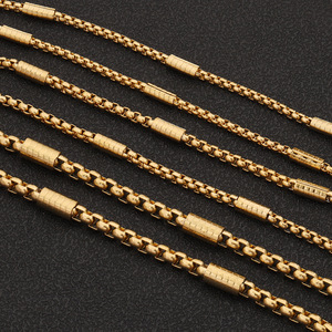 Cadena tubular de acero inoxidable de 2.5mm 3mm 4mm chapada en oro para la fabricación de collares, accesorios de joyería, manualidades DIY. - Product Image 4