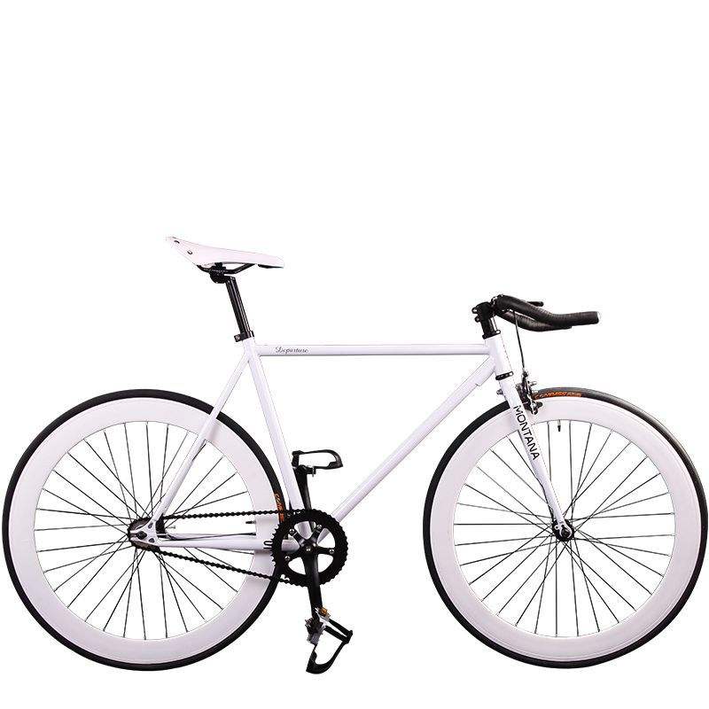 Custom White Fixie Bikes Custom Fixed Gear Bike Disc Brake - Main Image