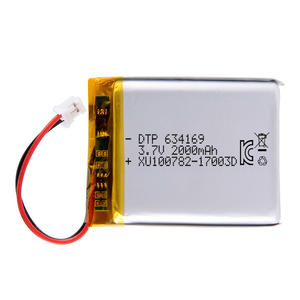 Li polymer 634169 LiPo battery <span class=keywords><strong>3</strong></span>,7 V 2000mAh for GPs - Product Image 1