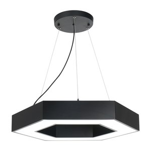 Modern Gold Octagonal LED Pendant Light E26 Bulb Base Adjustable Height Stainless Steel Body 3500K Warm <b>White</b> <b>Chandelier</b> Gold - Product Image 1