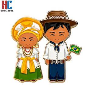 Pin de Metal Esmaltado Plateado Moderno Personalizado de Fábrica con 20 Años de Experiencia, Cultura Brasileña, Bahía, Baiana, Rio Grande Do Sul, <span class=keywords><strong>Gaucho</strong></span>, Bombachas - Product Image 5