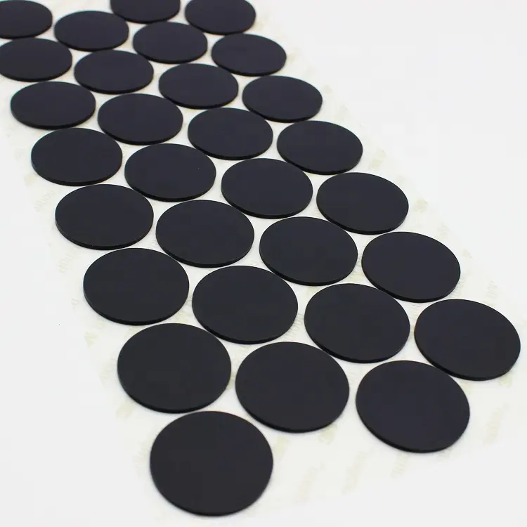 Custom die cutting closed hole black adhesive rubber silicone rubber neoprene EPDM rubber foam hole self-adhesive pad