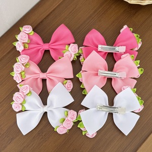 Lazos de Cinta de Grosgrain Rosa con Diseño Dulce y Lindo, Accesorios para el Cabello, Pasadores, Horquillas para Niñas Pequeñas y Bebés - Product Image 3