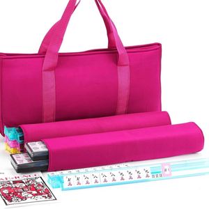 3PCS Mahjong Storage <b>Set</b> with Carrying Bag & Accessory Pouch <b>Large</b> Capacity Portable Organizer for American Mahjong Players - Product Image 2