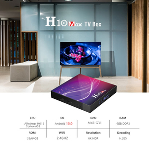 H10 Max <span class=keywords><strong>TV</strong></span> Box 10.0 Android 4GB RAM 64GB ROM Allwinner H616 Quad Core 2.4G WIFI 6K lettore multimediale HDR Set Top Box - Product Image 2