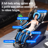 Silla de Masaje de Gravedad Cero de Diseño de Lujo, Venta al por Mayor de Fábrica China, R18 Snowfit, Masajeador Corporal Completo 3D Shiatsu