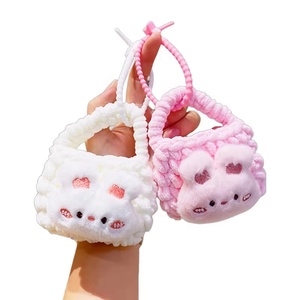New Style Fashionable <b>Anime</b> Design Cartoon Handmade Knitted Bunny Plush Cute Coin Purse <b>Keychain</b> Portable Gift Wholesale - Product Image 1