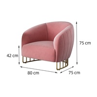 Chaise d'appoint de salon en velours de luxe moderne pieds de chaise en or chaises longues de salon modernes ZY-T52