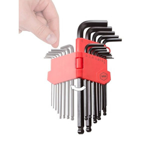Set di <span class=keywords><strong>chiavi</strong></span> a brugola multifunzione di grado industriale con braccio lungo e corto, utensili in acciaio, misurazioni metriche e punte <span class=keywords><strong>Torx</strong></span> - Product Image 5