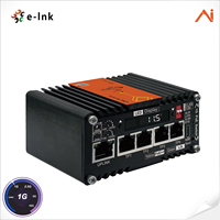 Mini Switch Ethernet PoE+ Industrial Inteligente con IA y Gestión Inteligente, con Sistema de Refuerzo de Voltaje, Opción de Software Aceptable