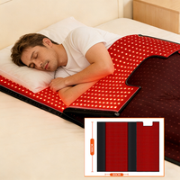 Couverture corporelle intégrale à 360°, thérapie par lumière rouge NIR, sac de couchage, thérapie par lumière rouge LED puissante et portable, couverture de lit
