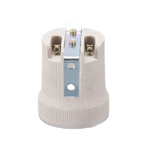 Support de lampe en céramique <span class=keywords><strong>E27</strong></span> de haute qualité avec support <span class=keywords><strong>douille</strong></span> en porcelaine décorative filetée électrique fabriquée en Chine - Product Image 1