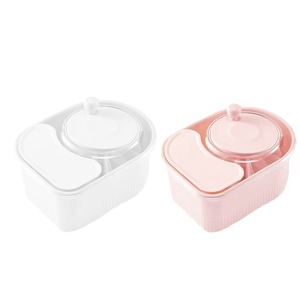 เครื่องล้างผักผลไม้แบบหมุนด้วยมือ อ่างล้างจานพร้อมตะแกรงกรองแบบพกพา สีขาวและชมพู รุ่นพื้นฐาน - Product Image 3