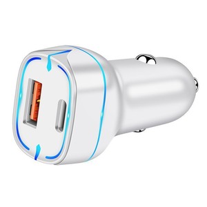 Allume-cigare en gros, mini taille, USB, chargeur de <span class=keywords><strong>voiture</strong></span> <span class=keywords><strong>lumineux</strong></span>, double port, 38w PD QC3.0, chargeur de <span class=keywords><strong>voiture</strong></span> rapide pour iPhone, pour montre - Product Image 5