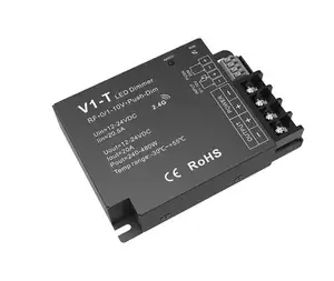 V1-T RF remoto 0/1-10V led push dimmer Push Dim 3 em 1 RF sem fio 1 canal Controlador de LED de cor única