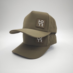 Engineered Five Panel Solid Waterproof Golf <b>Hat</b> Custom Silicone Emblem Low MOQ OEM Laser Perforated Breathable Sport Accessory - Product Image 2