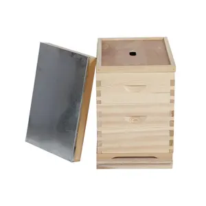 2 Layers Unassembled Pine Wood 10 Frame Australia Langstroth Beehive Box