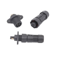 AOHUA M12 Fiche plastique étanche 2 broches à souder connecteur mâle et femelle pour LED
