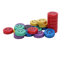Winchoice vente en gros d'aimants à broches enduits de plastique colorés aimants ronds plats forts avec logo