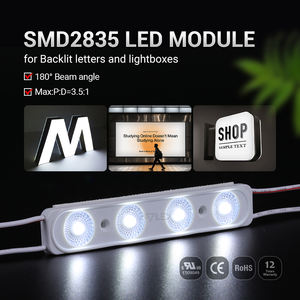 Módulos LED SMD2835 de 24V CC, 4 LED, 3W, IP67, Impermeables, para Letreros Luminosos, Rótulos de Tiendas, con 130 Lm/W y 12 Años de Garantía - Product Image 6