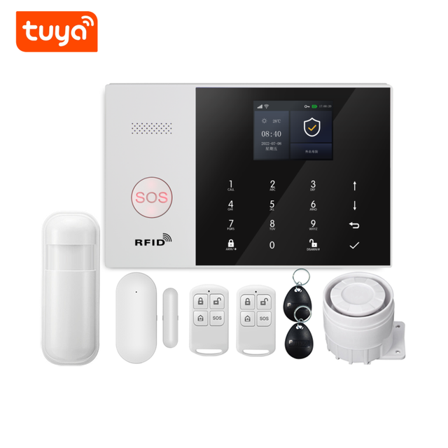 Smart Tuya WiFi Smart Alarm System Wired Zones Anti Theft System Wireless Security Alarm for House