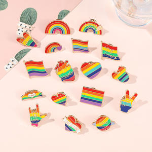Broches de Orgullo LGBT con Diseño de Arcoíris, Broche de Aleación Esmaltada para Sombrero, Ropa, Corbata, Bufanda, Botón, Insignia, Broche de Corazón, Venta al por Mayor - Product Image 3