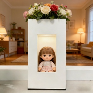 Jardinera Exterior, Caja de Flores, Soporte de Exhibición Comercial, Jardinera Decorativa con Luces, Maceta Personalizable - Product Image 2