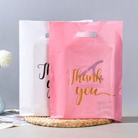 Sac de courses en PE découpé sur mesure avec logo, à poignée annulaire à quatre doigts, recyclable, impression offset, vente en gros