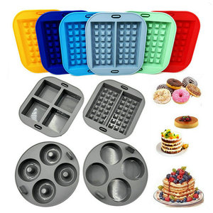 Moldes de silicona antiadherentes para freidora de aire, accesorios, <span class=keywords><strong>molde</strong></span> <span class=keywords><strong>jumbo</strong></span> para muffins, <span class=keywords><strong>molde</strong></span> para huevos, bandeja de silicona para cupcakes, moldes para hornear pasteles - Product Image 2