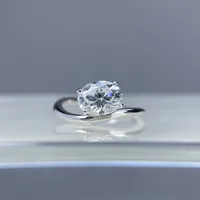 Bague Minimaliste en Argent Sterling 925 Plaqué Or 18K avec Moissanite MuShan, Bijoux de Luxe Brevetés MST pour Amie