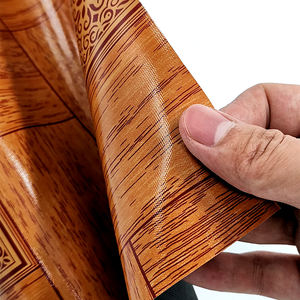 Revêtement de sol en vinyle PVC laminé, rouleau de linoléum, tapis en feuille, éponge, chêne anthracite, noir et blanc - Product Image 2