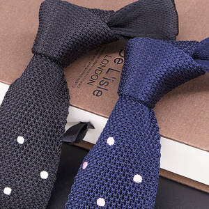 Nouveau modèle 2026 – Cravate <span class=keywords><strong>tricot</strong></span>ée à pois multicolores en 100 % polyester de bonne qualité pour hommes <span class=keywords><strong>d</strong></span>'affaires - Product Image 3