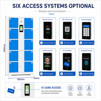 Gabinete de Almacenamiento Inteligente de Acero Personalizado OEM ODM para Proyectos de Fábrica, Gimnasio, Oficina y Escuela con Control de Acceso Digital y Casillero RFID