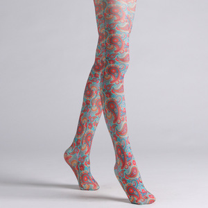 Calcetines con estampado Digital Popular de Cachemira para <span class=keywords><strong>mujer</strong></span>, Medias sin costuras con estampado personalizado, 360 - Product Image 4