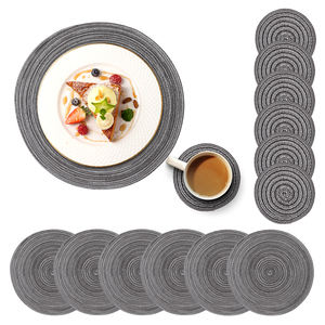 Sets de table de style européen et américain en coton et lin, tissés à la main, isolants thermiques et anti-brûlure <span class=keywords><strong>pour</strong></span> restaurants - Product Image 1
