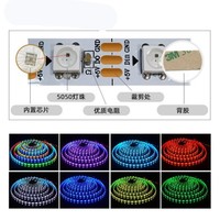Lampu Strip LED RGB DC5V 5050 10W/M Tahan Air IP20/65 30/60/144LEDs/m 2812 80RA USB PVC Backlit TV Dapat Disesuaikan