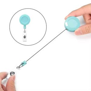 Custom Retractable Metal Keychain Pull Id Name Holder Scroll School Student Office <b>Nurse</b> Badge Reel - Product Image 3