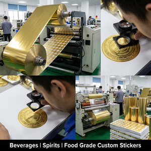 Custom <strong>3D</strong> Electroplated Nickel Transfer Sticker Waterproof Round Metal Logo Label for Spirits and Beverage Bottle Branding - Product Image 6