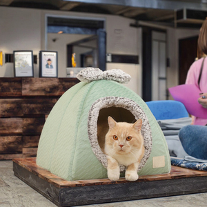 Cama para Perros con Forma de Reno Navideño, Personalizable con Logotipo de Fábrica, Ecológica, Suave, Lavable, Diseño Sólido para Gatos - Product Image 3