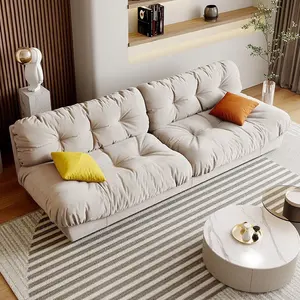 Nordic Simple Soft Anpassbares Wohnzimmer Sofa Einfache Leder Inline Sofa Set